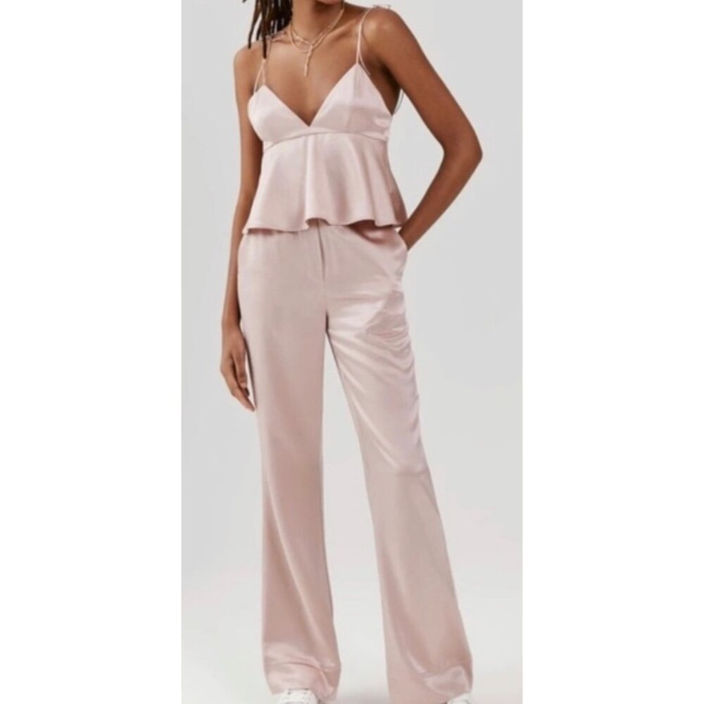 Something Navy CHLOE SILKY STRAPPY CAMI IN CHAMPAGNE Size XL
